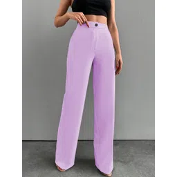 CILIMILI Women Relaxed Straight Leg High-Rise Non Iron Trousers-picture-35