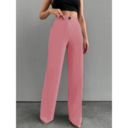 CILIMILI Women Relaxed Straight Leg High-Rise Non Iron Trousers-picture-36