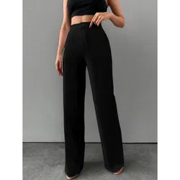 CILIMILI Women Relaxed Straight Leg High-Rise Non Iron Trousers-picture-37