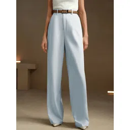 CILIMILI Women Relaxed Straight Leg High-Rise Non Iron Trousers-picture-18