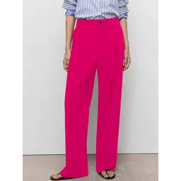 CILIMILI Women Relaxed Straight Leg High-Rise Non Iron Trousers-picture-21