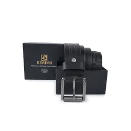 CIMONI Men Black Textured Leather Belt-picture-19