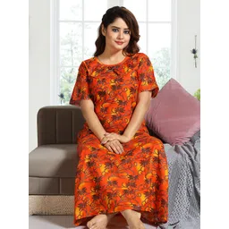 CINCO Women Ethnic Motifs Printed Maxi Nightdress-picture-11