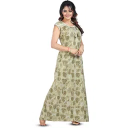 CINCO Women Ethnic Motifs Printed Maxi Nightdress image 2