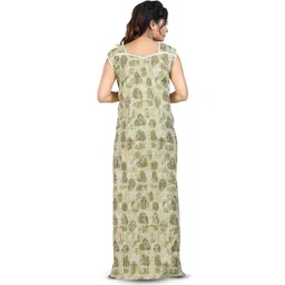 CINCO Women Ethnic Motifs Printed Maxi Nightdress image 3