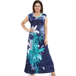 CINCO Women Floral Printed Maxi Nightdress-picture-28
