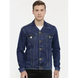 Cinocci Blue Slim Fit Denim Jacket-picture-15