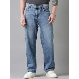 CINOCCI Men Baggy Mid-Rise Heavy Fade Cotton Jeans-picture-39