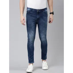 CINOCCI Men Slim Fit Heavy Fade Clean Look Stretchable Jeans-picture-25