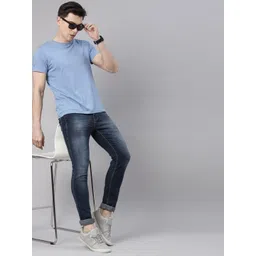 CINOCCI Men Slim Fit Light Fade Stretchable Jeans image 3