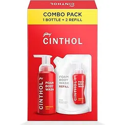 Cinthol Original Foam Body Wash - Combi Pack (600ml) | 1 Bottle & 2 Refill | Unique Foam Formula for Moisturized & Irresistibly Soft Skin | Suitable for All Skin Types-picture-19
