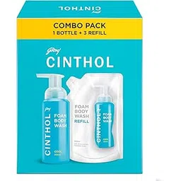 Cinthol Cool Foam Body Wash (800ml) Combo Pack (1 Bottle + 3 Refills) | Unique Foam Formula for Moisturized & Irresistibly Soft Skin | Suitable for All Skin Types-picture-34