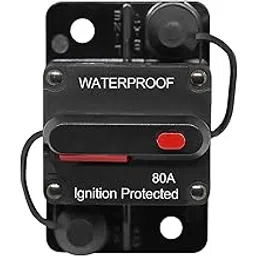 Circuit Breaker 80A with Manual Reset Fuse Holder DC 12V-48V Waterproof Circuit Breaker Switch for Engine, Car, Boat-image-27