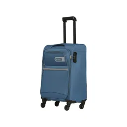 Citizen Journey Pulse Blue Solid Soft Cabin Trolley Bag - 57 Cms-picture-11