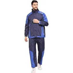 citizen Raincoat for Men with Adjustable Hood, Waterproof Pant and Carry Pouch | Reflective Print | Double Layered Tapping Rubberized Fabric | Durable & Lightweight Rainsuit-picture-32