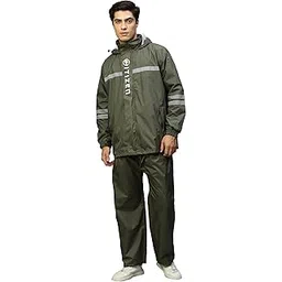 citizen Raincoat for Men with Adjustable Hood, Waterproof Pant and Carry Pouch | Reflective Strips Standard Length| Double Layered Tapping Rubberized Fabric | Durable & Lightweight Rainsuit-picture-37