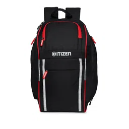 Citizen Unisex Brand Logo Contrast Detail Backpack with Reflective Strip-picture-42