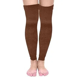 City Brand Woolen Thermal Warm Leg Warmers for Women and Men,Knee Support Brown Colour-picture-14