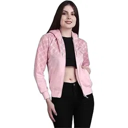 Women’s Winter Fleece Hoodie Sweatshirt – Warm Zipper with Front Pockets, Check Printed Casual Stylish Hooded Jacket-image-27