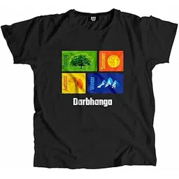 city posters plus Darbhanga Seasons Men Unisex T-Shirt (Black)-picture-55