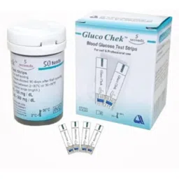 Cityhealth Gluco Chek No Coding 5 Seconds Test Strips 50's Pack/Long Expiry 50 Glucometer Strips-picture-42