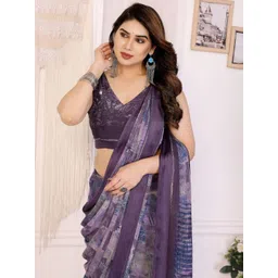 Civamee Abstract Printed Satin Saree-picture-26