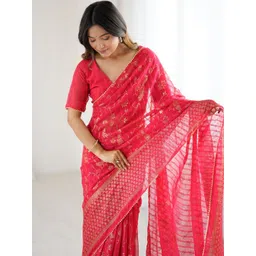 Civamee Ethnic Motifs Printed Saree With Blouse Piece-picture-27