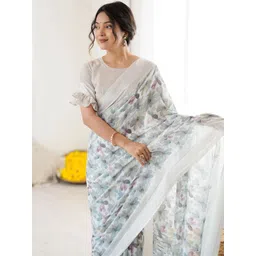 Civamee Floral Printed Satin Saree-picture-31