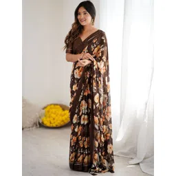 Civamee Floral Printed Satin Saree-picture-38
