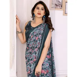 Civamee Saraswati Floral Printed Zari Satin Saree-picture-19
