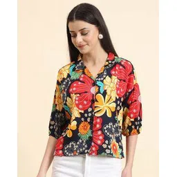 civamee Women Relaxed Fit Floral Shirt-picture-11