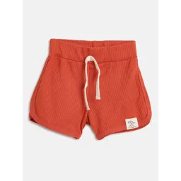 Civil Boys Rust Red Solid Pure Cotton Shorts-picture-27