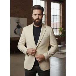 cjc Men Solid Single Breasted Casual Blazer-picture-33