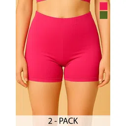 CKARFE Pack Of 2 Mid Rise Combed Cotton Briefs CF SBT-33 D Green,Pink XS-2-picture-32