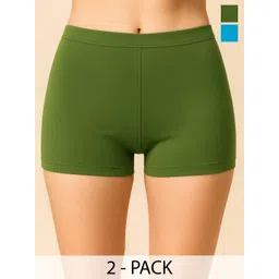 CKARFE Pack Of 2 Mid Rise Ultrasoft Briefs CF SBT-33 D Green,Sky Blue XS-2-picture-35