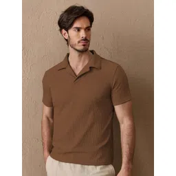 CLAFOUTIS Men Solid Polo Collar T-shirt-picture-20