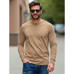 CLAFOUTIS Men Solid Round Neck Cotton T-shirt-picture-12