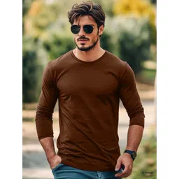 CLAFOUTIS Men Solid Round Neck Cotton T-shirt-picture-10