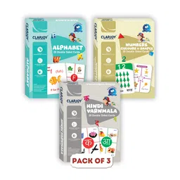 Clapjoy Double Sided Flash Cards for Kids Combo  (Alphabet, Numbers & Hindi)-picture-16