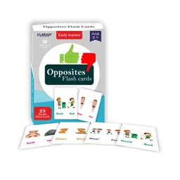 Clapjoy Opposite WordsDouble Sided Flash Cards for Kids Multicolour - 28 Cards-picture-9