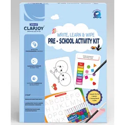 Clapjoy Reusable Pre-School Activity Kit for Kids |Includes Marker, Sketch Pens, Wipe Cloth & Tracing Board-picture-15