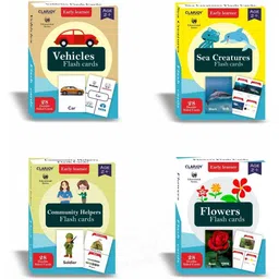 clapjoy Vehicle,Sea Creature,Flower,Community Helper Flash Cards for Kids 2 year & above-picture-20