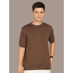 CLAPTON Men Solid Round Neck Cotton T-shirt-picture-22