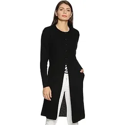 clapton Winter Wear Acrylic Blend Round Neck Full Sleeve Button Self Design/Solid Extra Long Shrug -8005GROUP-picture-37