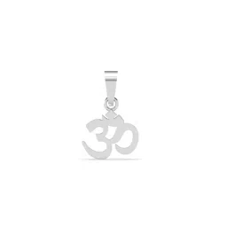 Clara 925 Silver Platinum Plated Religious OM Pendant Without Chain Gift for Men image 2