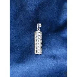 Clara 925 Silver Platinum Plated Swiss Zircon Pyramid Pendant Without Chain-picture-39