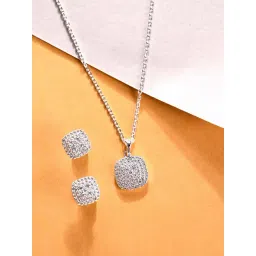 Clara 925 Silver Platinum Plated Swiss Zirconia Queen of Diamonds Jewellery Set Gift for Women-picture-22