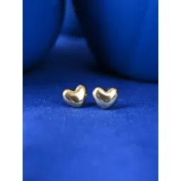 Clara 925 Sterling Silver Gold Plated Stella Golden Heart Stud Earrings for Women-picture-35