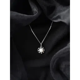 Clara 925 Sterling Silver Platinum Plated Swiss Zirconia Damsa Real Pearl Pendant Chain Necklace for Women-picture-14