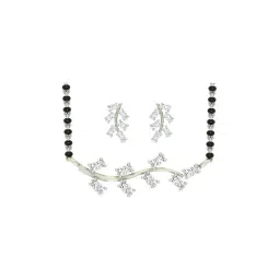 Clara Leaf 92.5 Sterling Silver Mangalsutra Set-picture-34